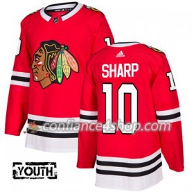 Adidas Maillot de Hockey Chicago Blackhawks Patrick Sharp 10 2017-2018 Rouge Authentic - Enfant